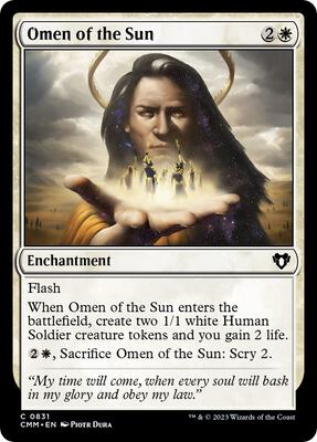 Omen of the Sun card from Commander Masters