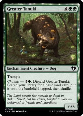 Greater Tanuki card from Commander Masters