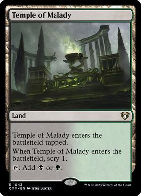 Temple of Malady card from Commander Masters