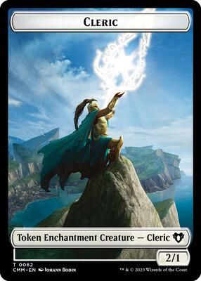 Cleric // Cat Beast Double-Sided Token card from Commander Masters