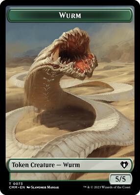 Wurm // Spider Double-Sided Token card from Commander Masters