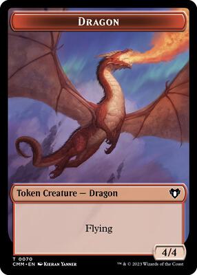 Dragon // Kor Ally Double-Sided Token card from Commander Masters