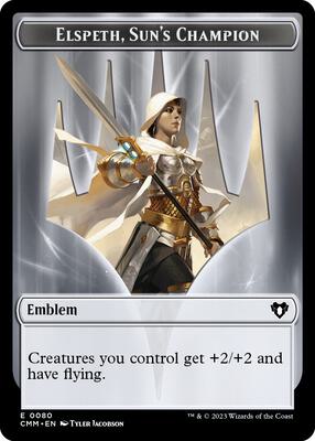 Emblem - Elspeth, Sun's Champion // Copy (0055) Double-Sided Token card from Commander Masters