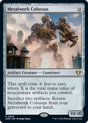 Metalwork Colossus card from Commander Masters