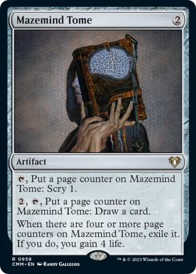 Mazemind Tome card from Commander Masters