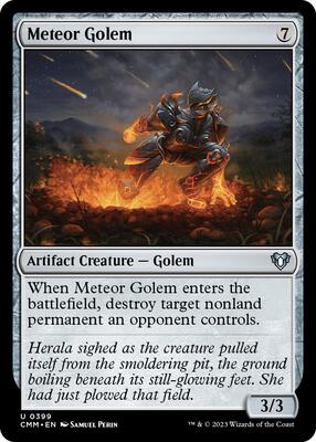 Meteor Golem card from Commander Masters