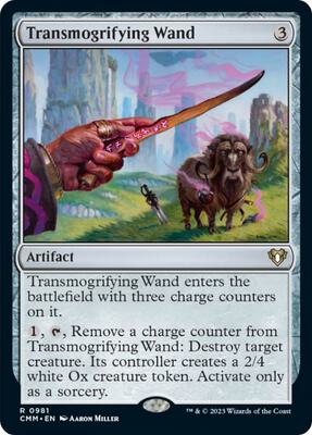 Transmogrifying Wand card from Commander Masters