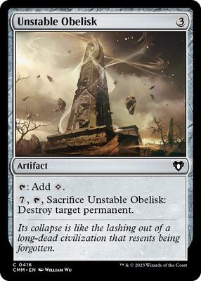 Unstable Obelisk card from Commander Masters