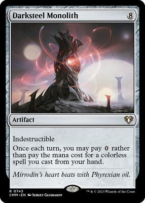 Darksteel Monolith card from Commander Masters