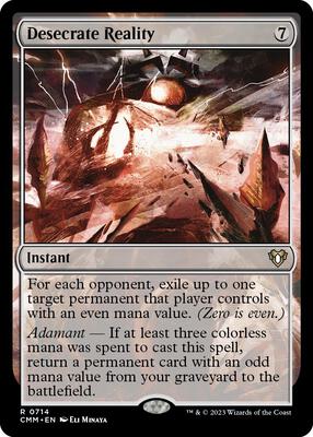Desecrate Reality card from Commander Masters