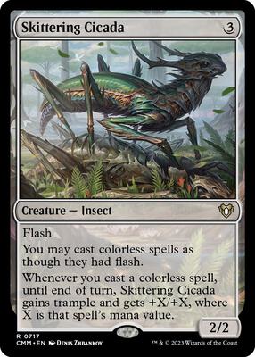 Skittering Cicada card from Commander Masters