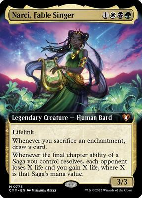 Narci, Fable Singer (Extended Art) card from Commander Masters