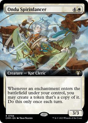 Ondu Spiritdancer (Extended Art) card from Commander Masters