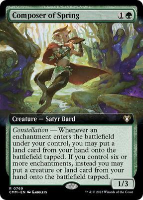 Composer of Spring (Extended Art) card from Commander Masters