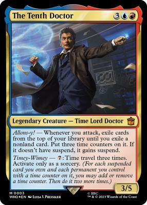 The Tenth Doctor card from Universes Beyond: Doctor Who