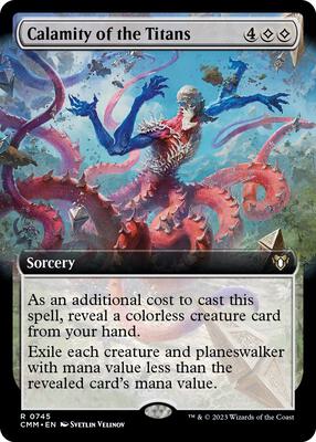 Calamity of the Titans (Extended Art) card from Commander Masters