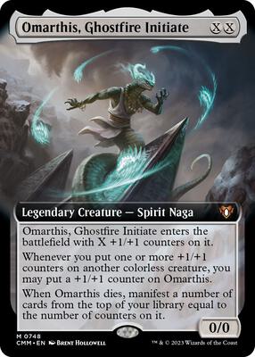 Omarthis, Ghostfire Initiate (Extended Art) card from Commander Masters