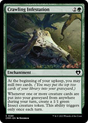 Crawling Infestation card from Commander Masters