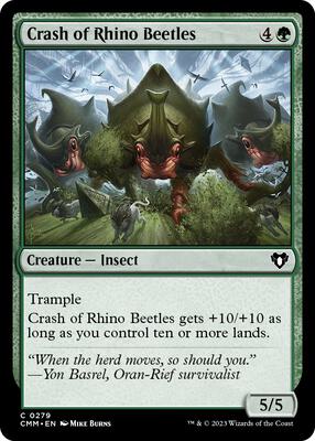 Crash of Rhino Beetles card from Commander Masters