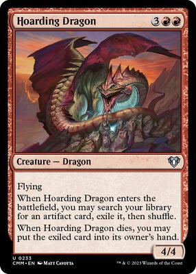 Hoarding Dragon card from Commander Masters