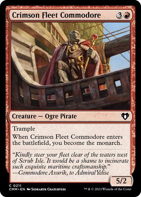 Crimson Fleet Commodore card from Commander Masters