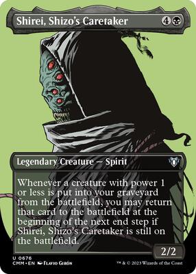 Shirei, Shizo's Caretaker (Borderless) card from Commander Masters