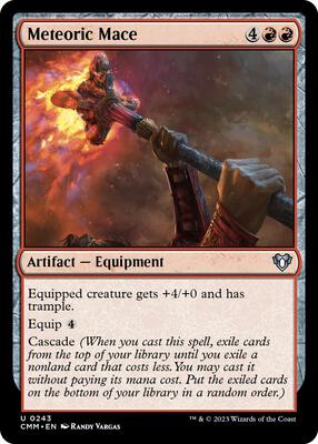 Meteoric Mace card from Commander Masters