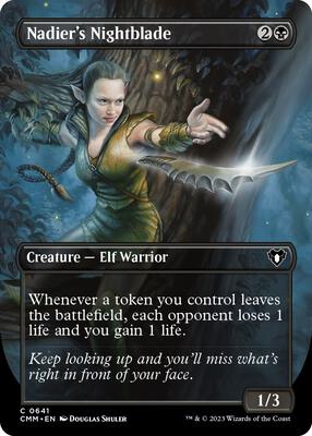 Nadier's Nightblade (Borderless) card from Commander Masters