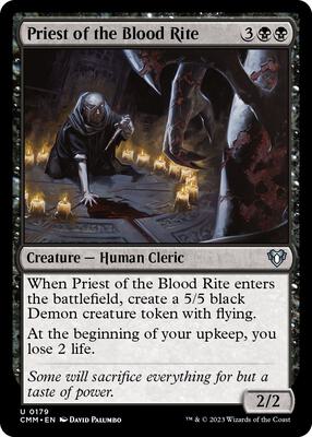 Priest of the Blood Rite card from Commander Masters