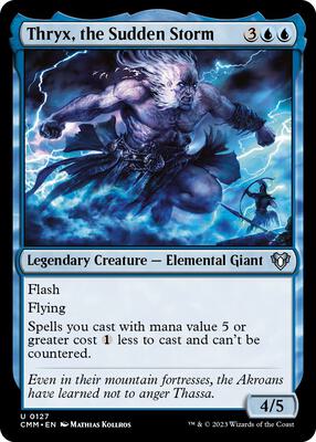 Thryx, the Sudden Storm card from Commander Masters
