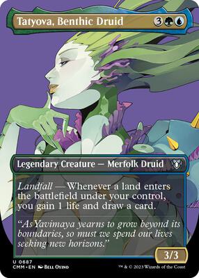 Tatyova, Benthic Druid (Borderless) card from Commander Masters