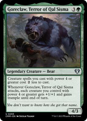 Goreclaw, Terror of Qal Sisma card from Commander Masters