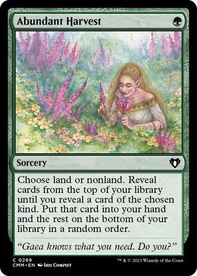 Abundant Harvest card from Commander Masters