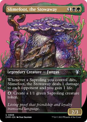 Slimefoot, the Stowaway (Borderless) card from Commander Masters