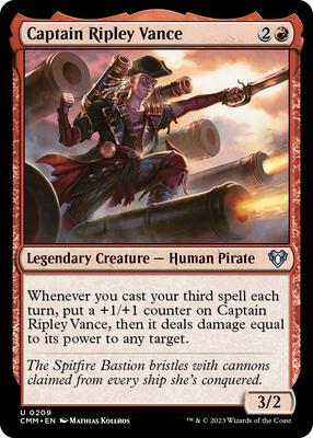 Captain Ripley Vance card from Commander Masters