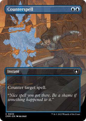 Counterspell (Borderless) card from Commander Masters