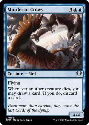Murder of Crows card from Commander Masters