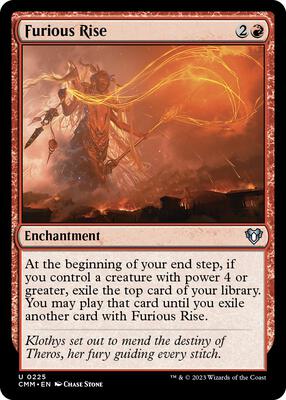 Furious Rise card from Commander Masters
