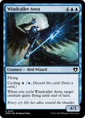 Windcaller Aven card from Commander Masters