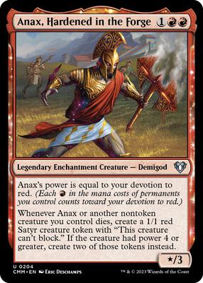 Anax, Hardened in the Forge card from Commander Masters