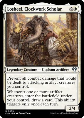 Losheel, Clockwork Scholar card from Commander Masters