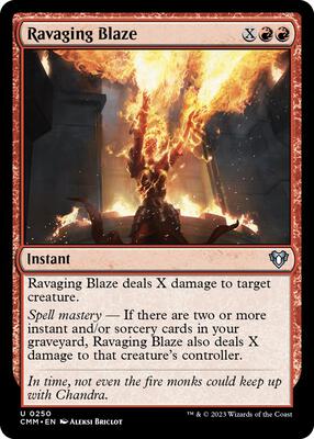 Ravaging Blaze card from Commander Masters