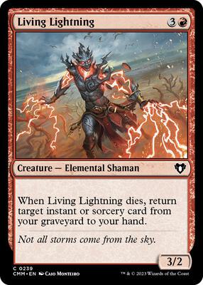 Living Lightning card from Commander Masters