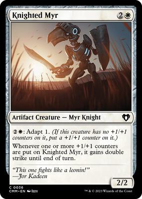 Knighted Myr card from Commander Masters