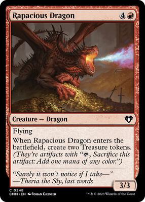 Rapacious Dragon card from Commander Masters
