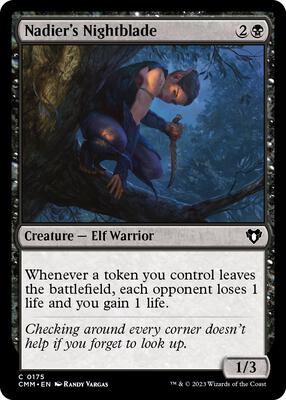 Nadier's Nightblade card from Commander Masters