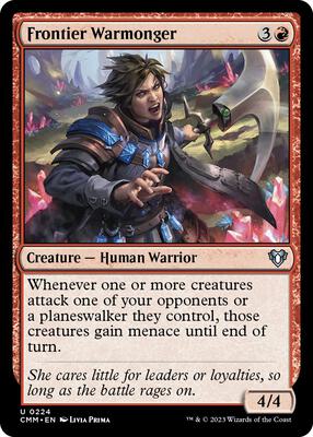 Frontier Warmonger card from Commander Masters