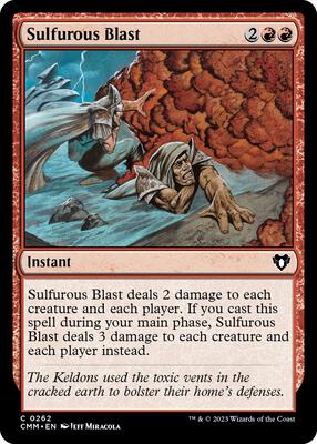 Sulfurous Blast card from Commander Masters