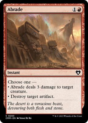 Abrade card from Commander Masters