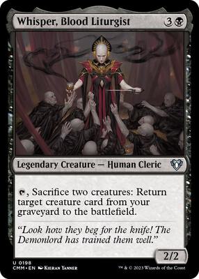 Whisper, Blood Liturgist card from Commander Masters